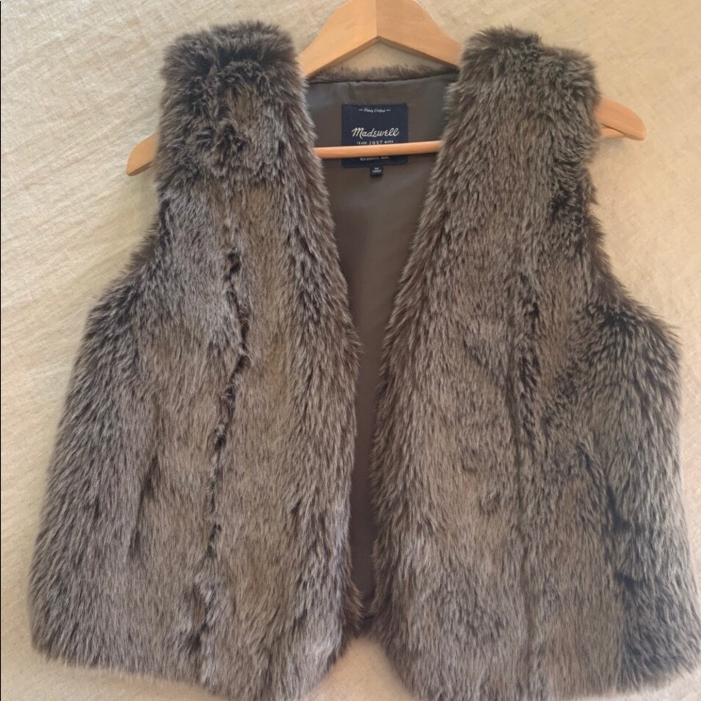 Faux fur vest